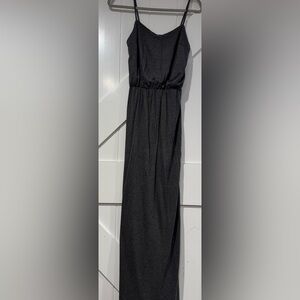 GAP Charcoal Gray Spaghetti-Strap Maxi Dress
